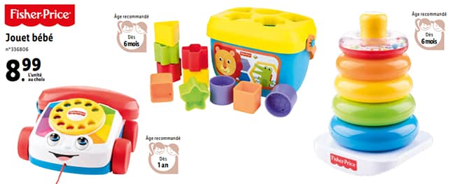 Jouets bébé Fisher-Price à petit prix dans les supermarchés Lidl