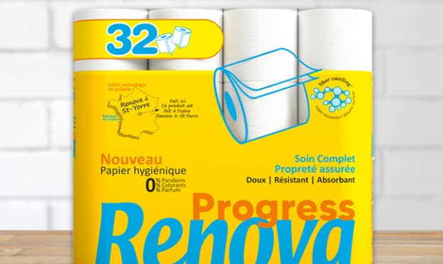 Promo rouleaux de papier WC Renova chez Carrefour