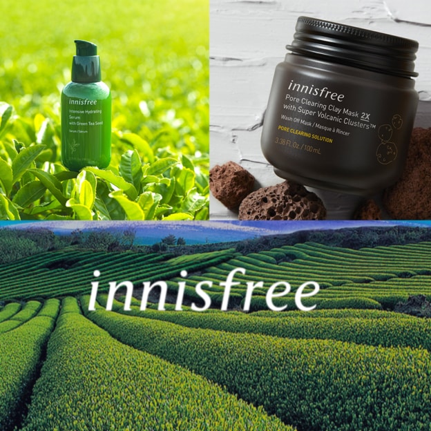 Test Innisfree : routines thé vert & roches volcanique