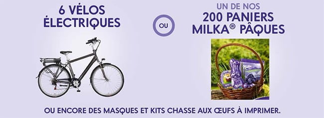 cadeaux à gagner au jeu de Pâques de Milka