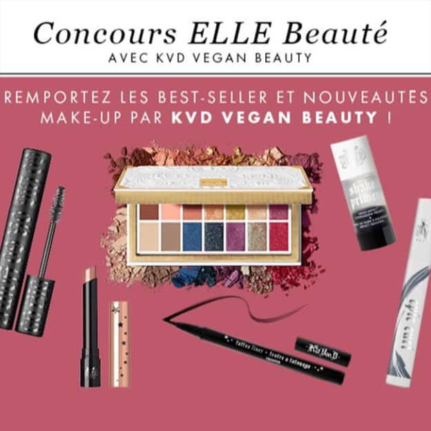 Jeu ELLE : 10 lots de maquillage KVD Vegan Beauty à gagner