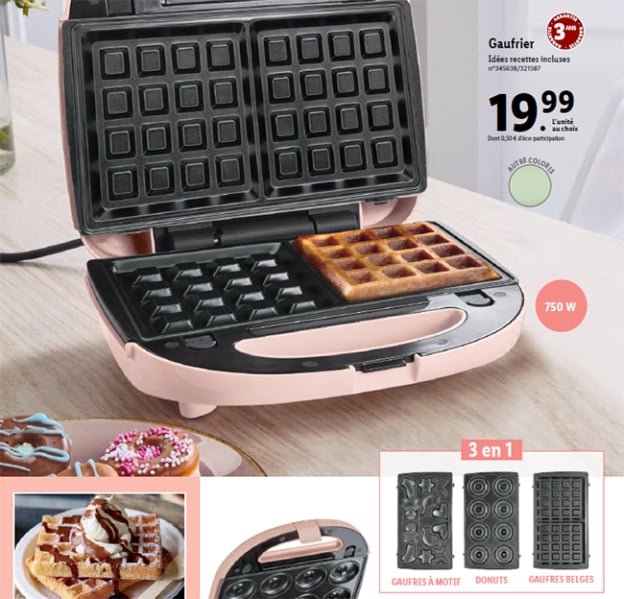 Lidl : Gaufrier 3 en 1 SilverCrest pas cher à 19,99€