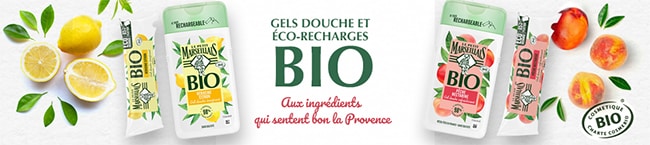 tester gratuitement deux gels douche et une éco-recharge bio Le Petit Marseillais