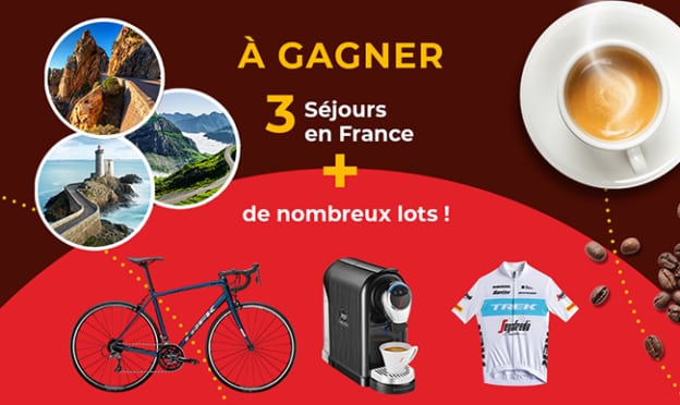 Jeu Segafredo : 3 séjours, 1 vélo et 163 autres lots à gagner