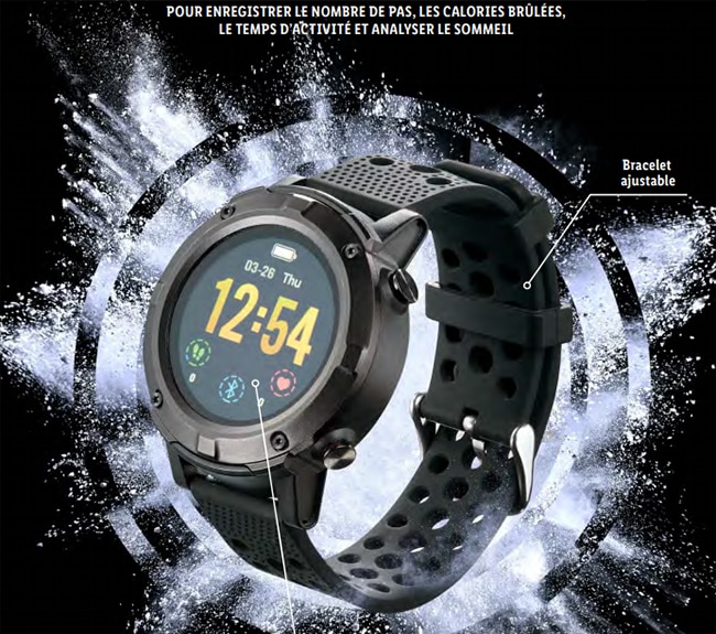 Lidl Montre fitness connect e avec GPS pas ch re 64 99