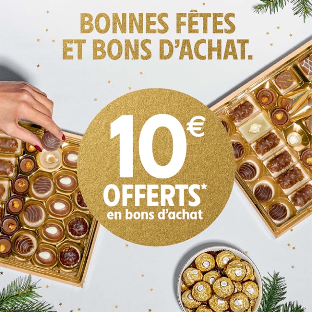 Noël Intermarché : 10€ en bons offerts dès 20€ de chocolats