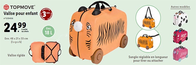 Valise à chevaucher pour enfants Topmove pas chère