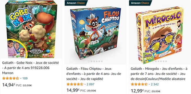 Bons plans Goliath sur Amazon