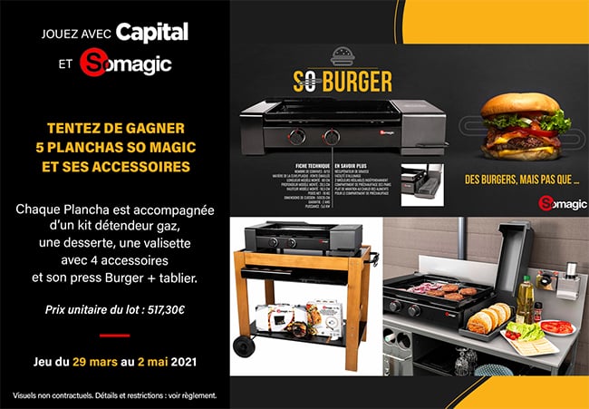 Tentez de remporter un ensemble Plancha So Burger avec Capital