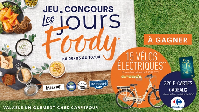 Cadeaux à gagner au grand jeu Les jours Foody