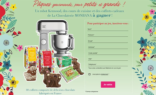 cadeaux à gagner au jeu Ouest-France de Pâques