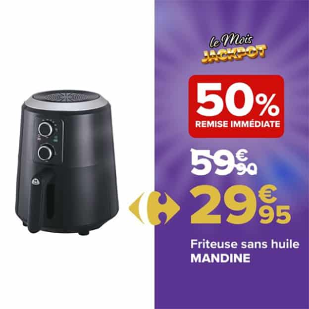 Promo Carrefour : Friteuse sans huile pas chère