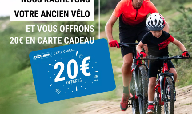 Decathlon Occasion : Vente / rachat vélo + 20€ offerts en carte cadeau