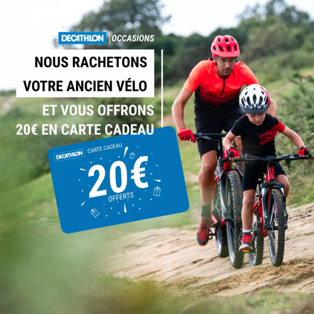 Decathlon Occasion : Vente / rachat vélo + 20€ offerts en carte cadeau