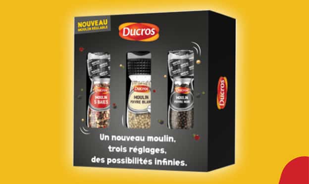 Jeu Ducros : 100 coffrets de 3 moulins à poivres à gagner