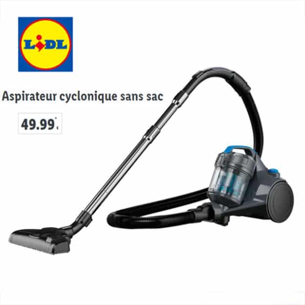 Lidl : Aspirateur cyclonique sans sac pas cher