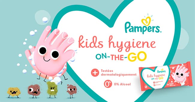 Testez gratuitement les nouvelles lingettes Kids Hygiene On-The-Go de Pampers