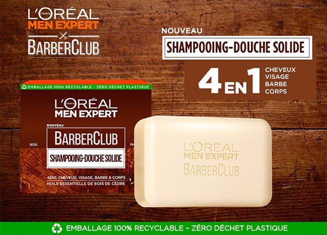 tester le shampooing-douche solide Barber Club L’Oréal Men Expert