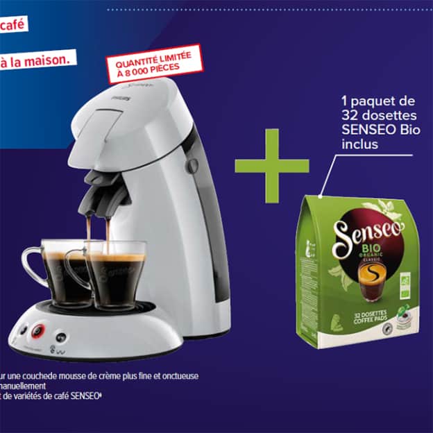 Carrefour Market : Cafetière Senseo + 32 dosettes à 29,90€