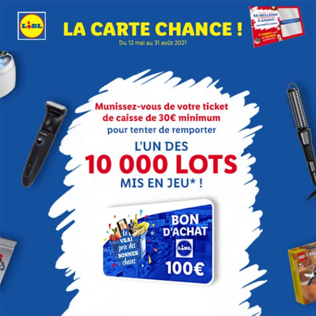 La Carte Chance Lidl.fr : Jeu à code Lidl avec + de 10’000 lots