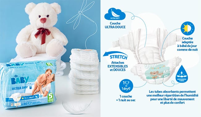 Testez gratuitement les couches My Carrefous Baby Dry avec Sampleo