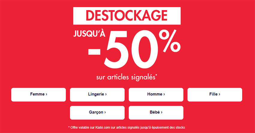 Destockage Kiabi Jusqu A 50 De Remise Sur De 950 Articles