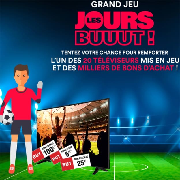 Jeu Les Jours But : TV 4K et bons de réduction à gagner