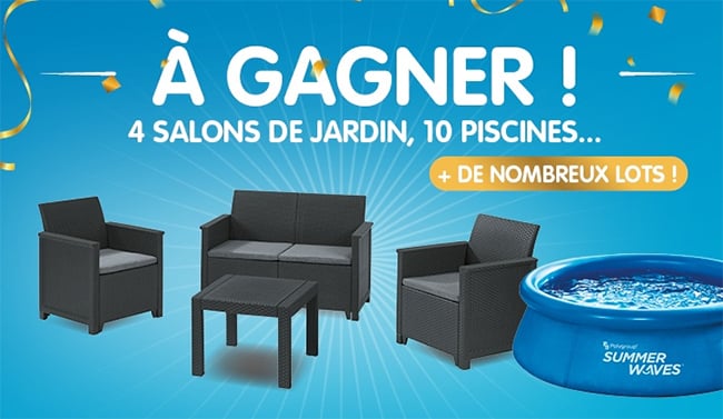 Tentez de gagner un salon de jardin, une piscine avec Babou