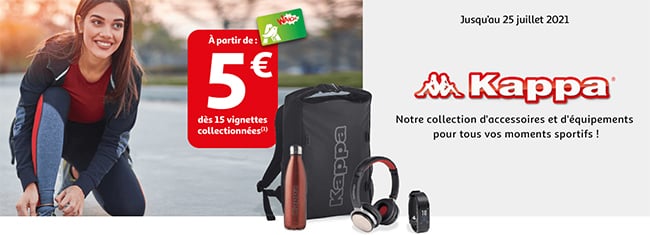 Équipements sportifs et accessoires Kappa avec les vignettes Auchan