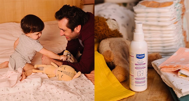 Testez gratuitement le Spray Change de Mustela avec Sampleo