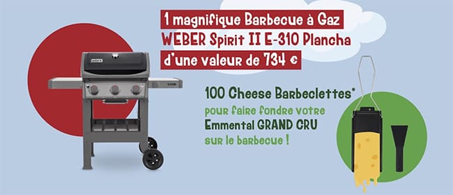 Remportez un barbecue à gaz Weber ou un Cheese Barbeclette avec le jeu Monts&Terroirs