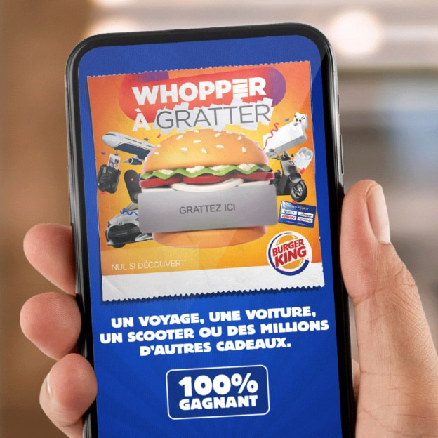 Jeu Whopper à gratter Burger King