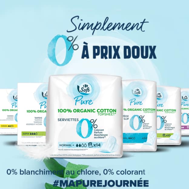 Jeu Carrefour : coffrets de protections hygiéniques Soft Pure à gagner
