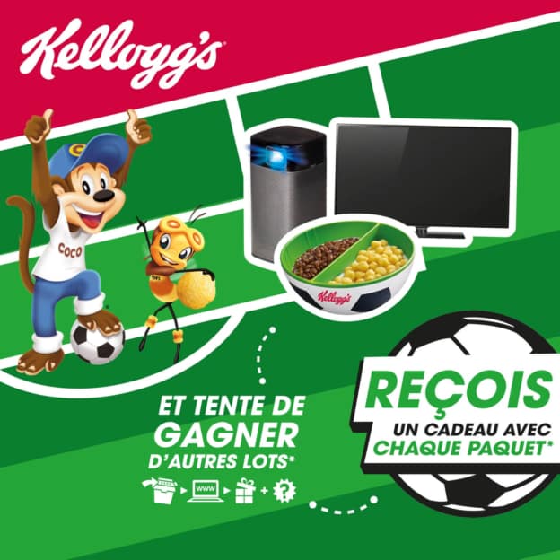 Jeu Kellog's Football : jeu offerte et cadeaux à gagner