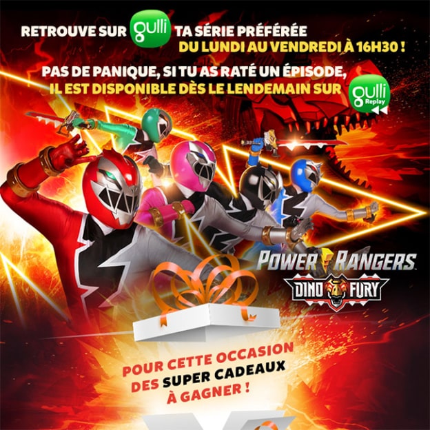 Remportez un lot Power Rangers avec Gulli