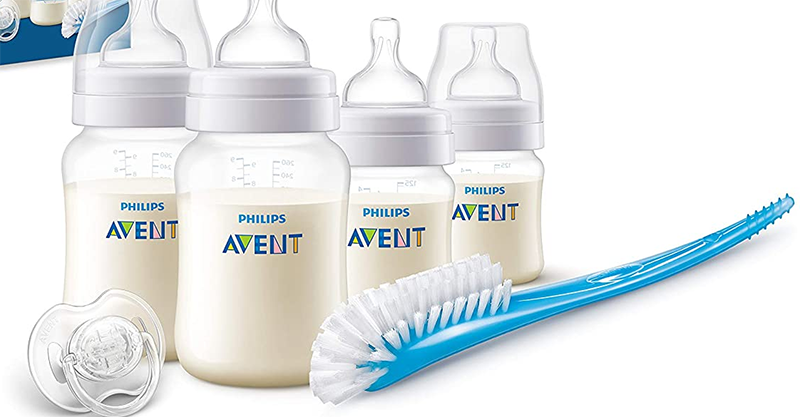 Goupillon Philips Avent Pour Biberon Et Tétine - Brosse Recourbée - Nettoyage Facile Et Sécurisé