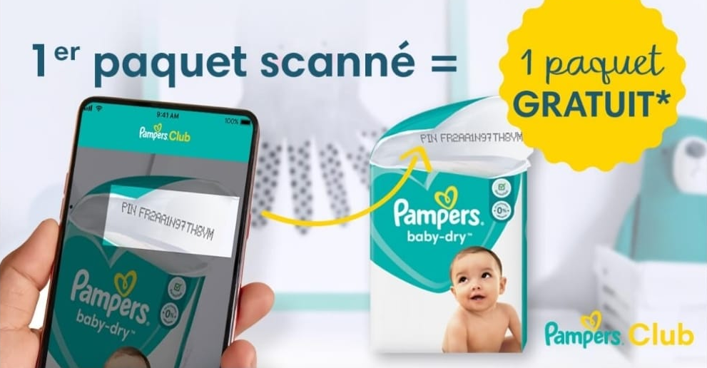 Appli Pampers Club Paquet De Couches Scanne Paquet Gratuit