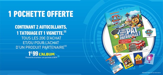 Pochettes PAW Patrol gratuites en magasin dès 20€ d’achat