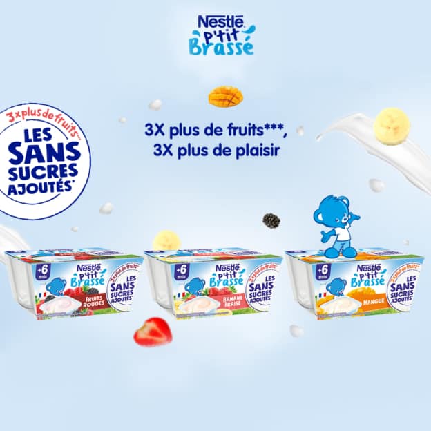 Test Nestlé : Packs P’tit Brassé sans sucre ajoutés gratuits
