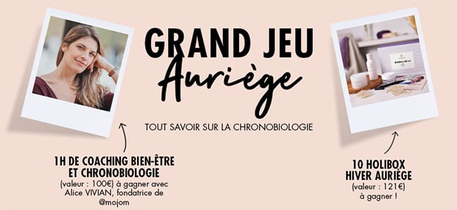 Cadeaux à gagner du jeu Tout savoir sur la chronobiologie avec Auriège