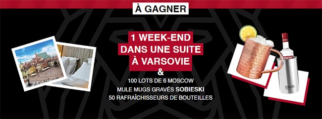 Tentez de gagner un séjour à Varsovie ou l'un des 150 lots Sobieski