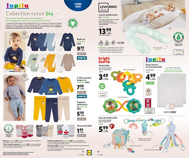 Lidl Vetements Bebe Lupilu Pas Chers 5 Bodies Pour 9 99