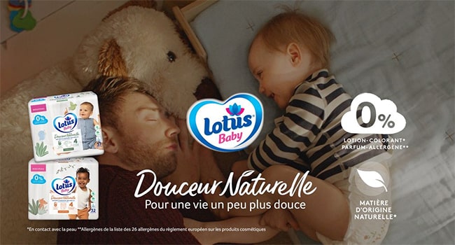 Recevez gratuitement une couche Douceur Naturelle Lotus Baby