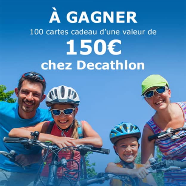 Jeu Envie de plus : 100 cartes cadeaux Decathlon de 150€