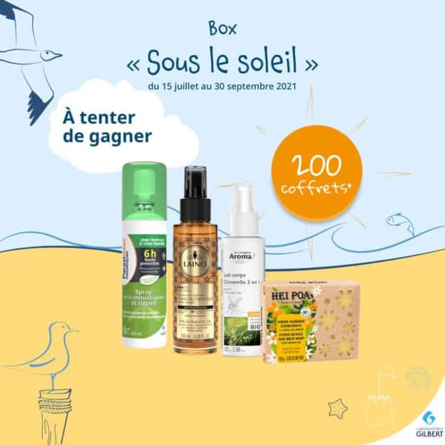 Jeu Laboratoires Gilbert : box Sous le Soleil à gagner