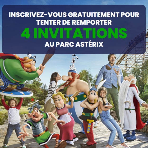 Jeu Grévin : entrées parc Astérix à gagner