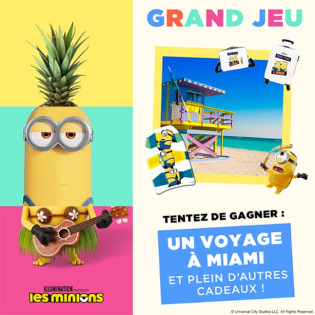 Jeu Kiabi : voyage à Miami et coffrets Minions à gagner