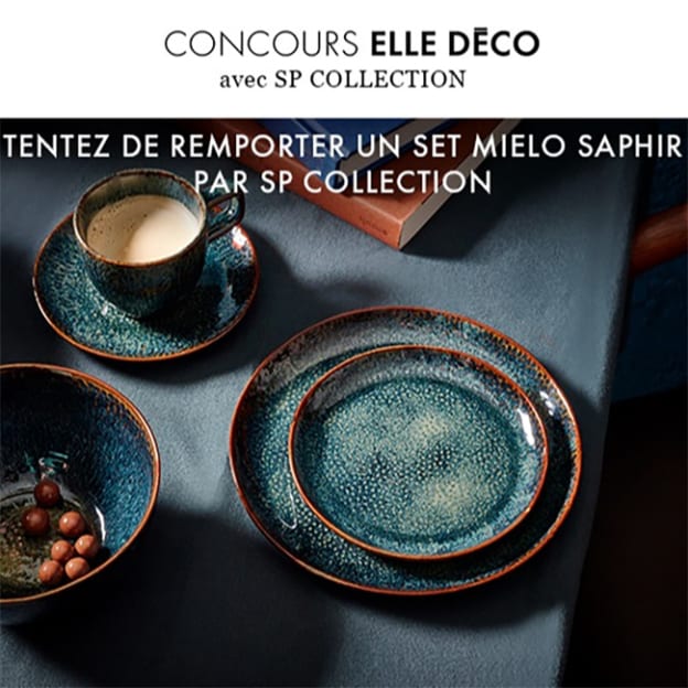 Jeu ELLE Déco : 12 sets Mielo Saphir par SP Collection à gagner