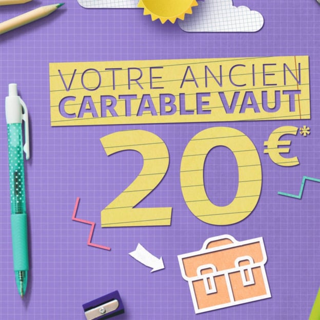 Auchan reprise Cartable 2022 : 20€ offerts en bons