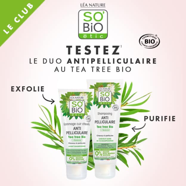 Test SO’BiO étic : duos capillaires au Tea Tree Bio gratuits